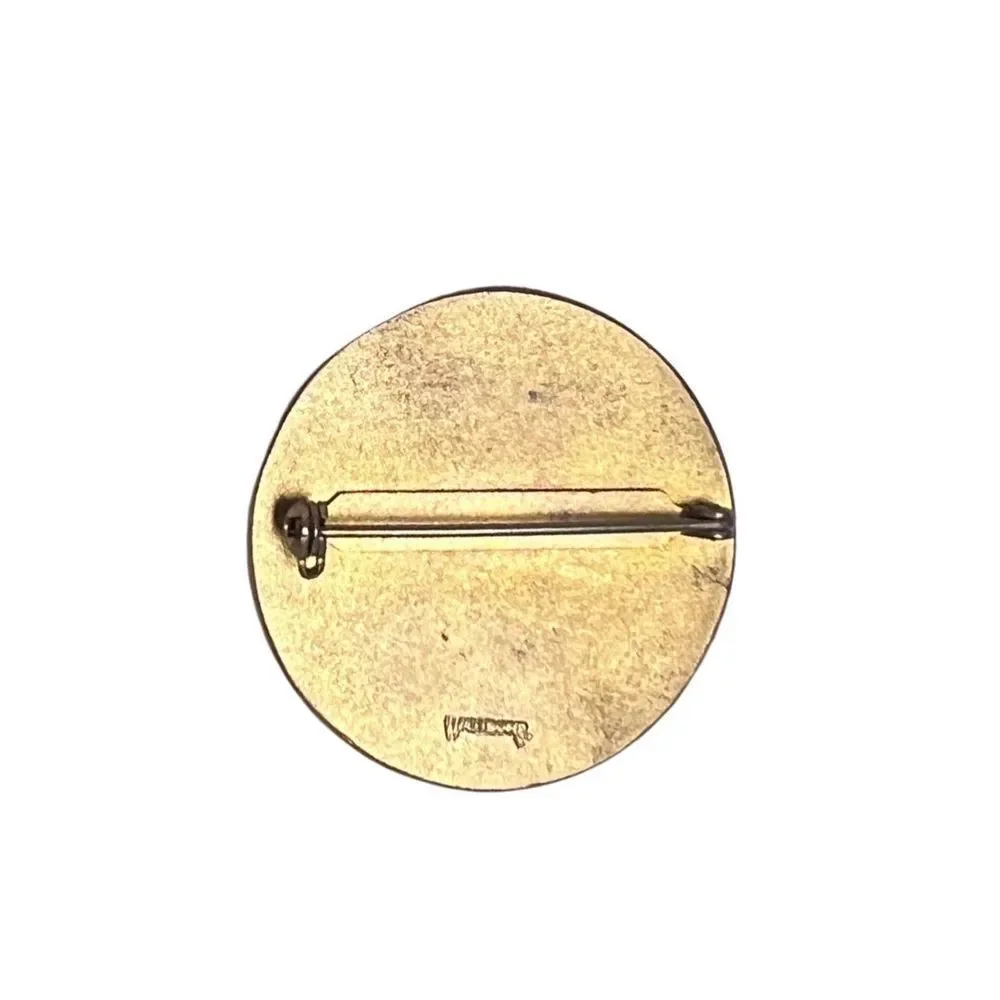 Rare MCM Ancient Egyptian Revival Gold Plated Signed Wallenberg Brooch